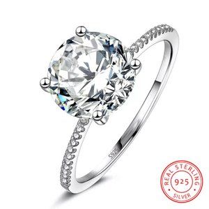 Luxury‎ Sterling Silver Engagement Ring 3CT